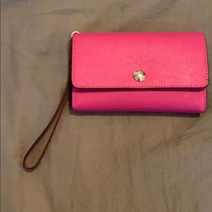 💫 Henri Bendel NWOT Wristlet Wallet Saffiano Pink